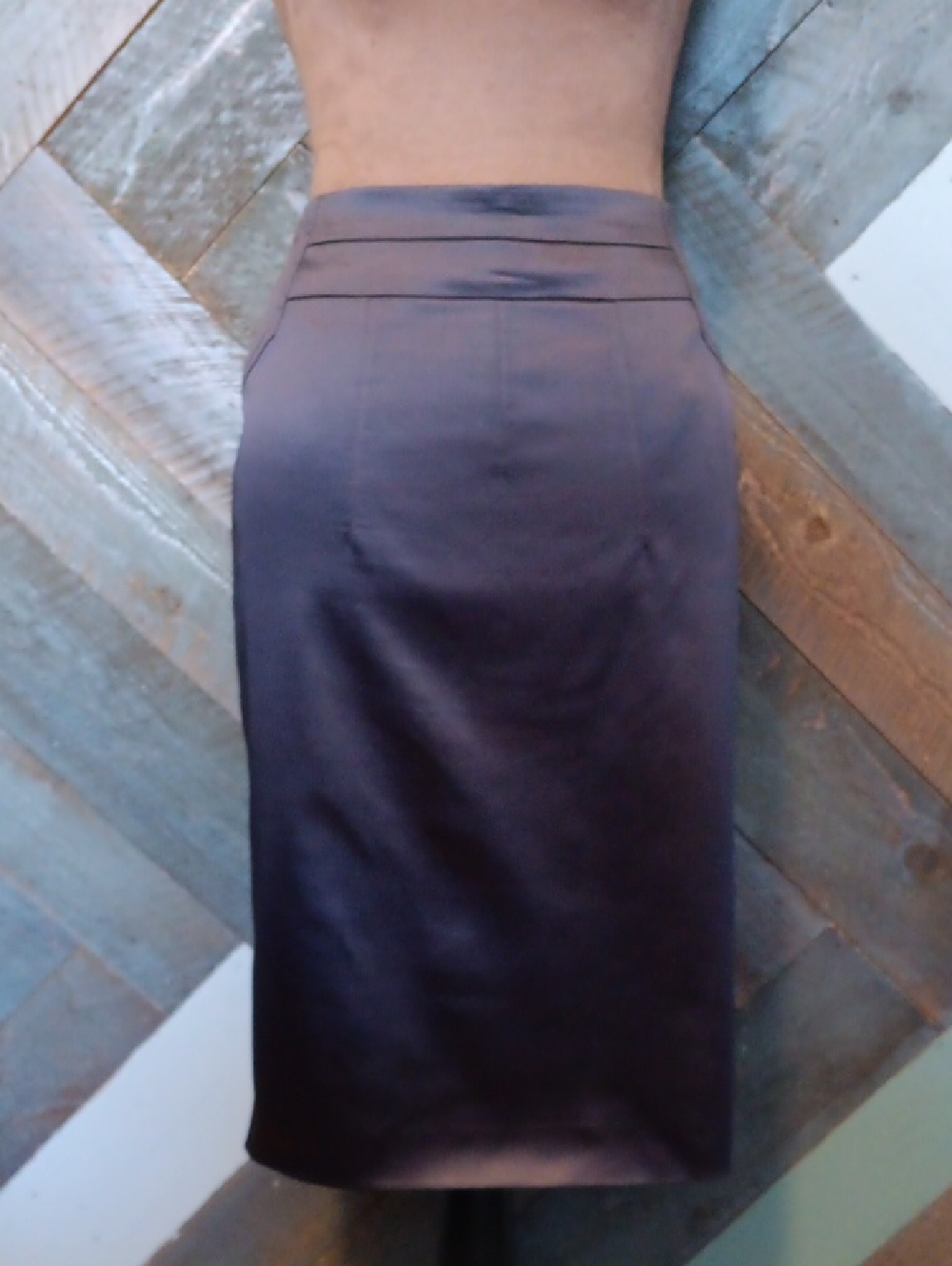 Caractere Charcoal High Waisted Pencil Skirt Sleek Midi Skirt Size 4